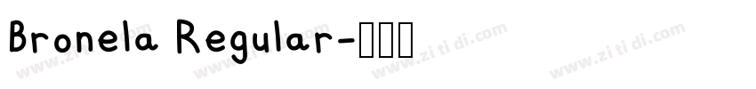 Bronela Regular字体转换